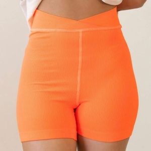 Free People Orange Athletic Shorts